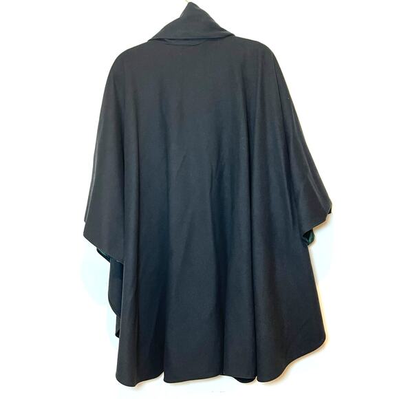Vintage Mac Taggart Cashmere & Wool Scarf Cape Dark Green Warm Soft And Gorgeous - Picture 6 of 12